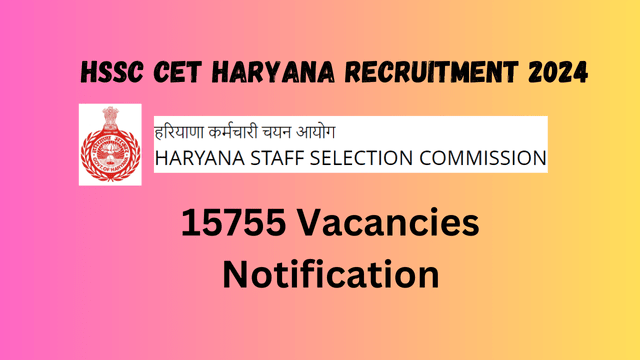 HSSC Cet Haryana recruitment 2024