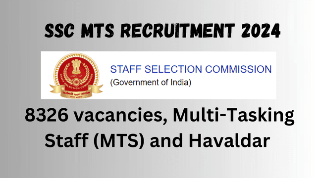 SSC MTS Recruitment 2024 VACANCY